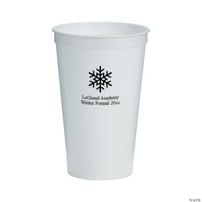 Personalized White Winter Wonderland Tumblers