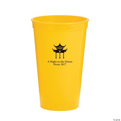 Personalized Asian Theme Tumblers - Yellow