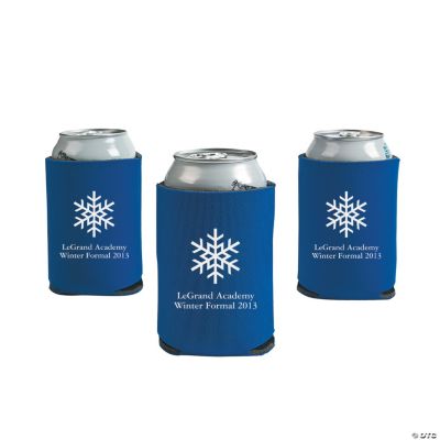 Personalized Blue Winter Wonderland Can Covers