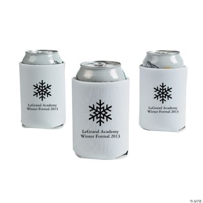 Personalized White Winter Wonderland Can Covers