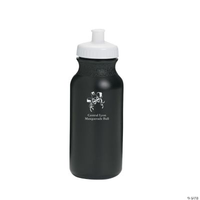 Personalized Black Masquerade Water Bottles