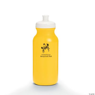 Personalized Yellow Masquerade Water Bottles