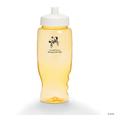 Personalized Yellow Masquerade Water Bottles
