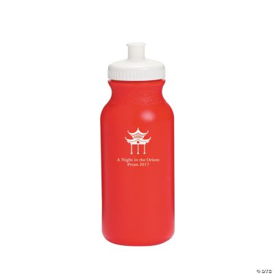 Personalized Asian Theme Water Bottles - Red