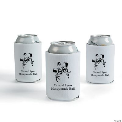 Personalized White Masquerade Can Covers