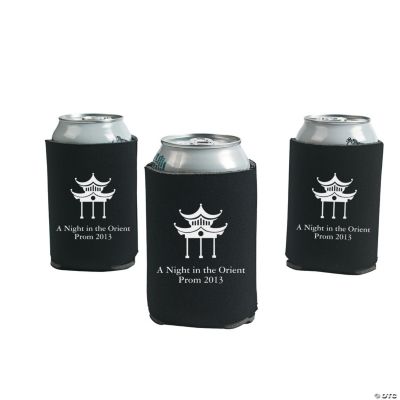 Personalized Asian Theme Can Covers - Black