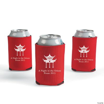 Personalized Asian Theme Can Covers - Red