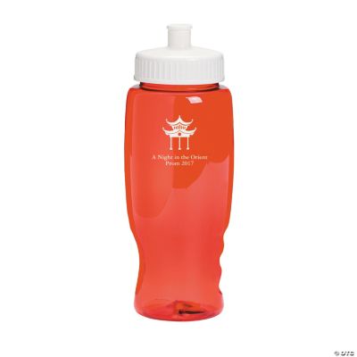 Personalized Asian Theme Water Bottles - Red