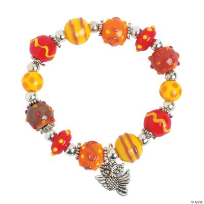 Fall Lampwork Bead Bracelet