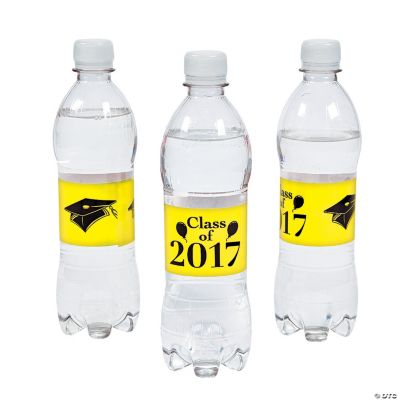 Personalized Yellow “Class Of” Water Bottle Labels
