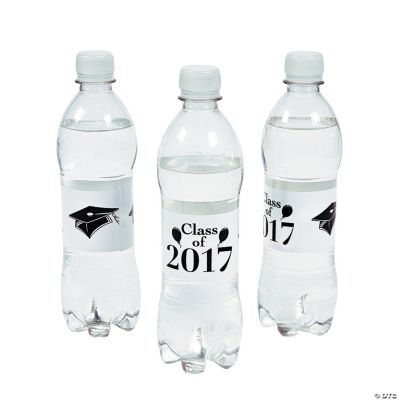 Personalized White “Class Of” Water Bottle Labels