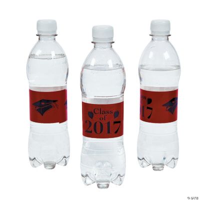 Personalized Burgundy “Class Of” Water Bottle Labels
