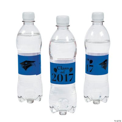 Personalized Blue “Class Of” Water Bottle Labels