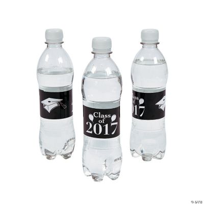 Personalized Black “Class Of” Water Bottle Labels