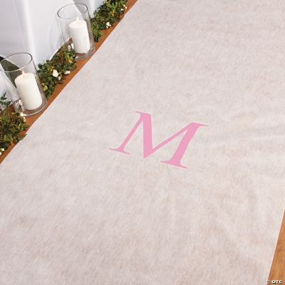 Personalized Light Pink Monogram Aisle Runner
