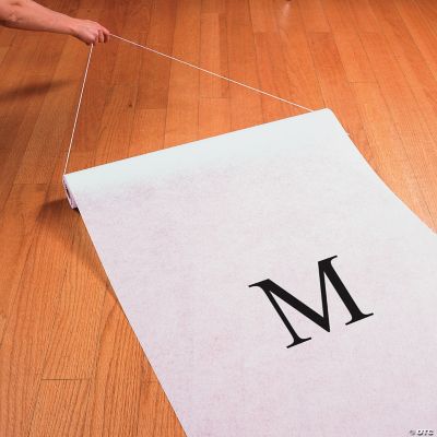 Personalized Black Monogram Aisle Runner