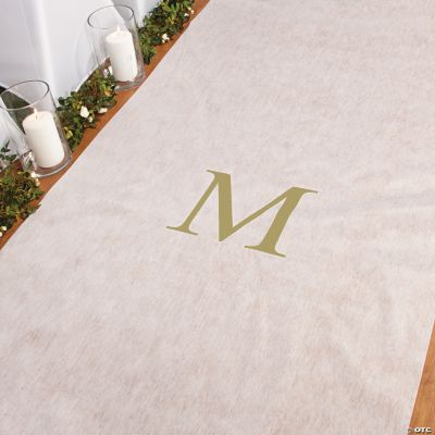 Personalized Gold Monogram Aisle Runner