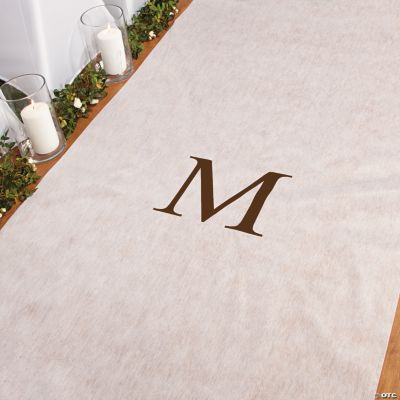 Personalized Chocolate Monogram Aisle Runner