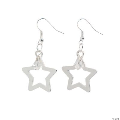 Silver Star Earrings Craft Kit