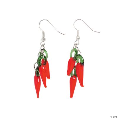 Red Chili Pepper Lampwork Earrings Craft Kit