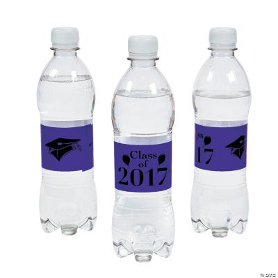 Personalized Purple “Class Of” Water Bottle Labels