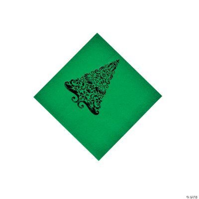 Green Glitz Beverage Napkins
