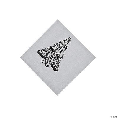 Silver Glitz Beverage Napkins