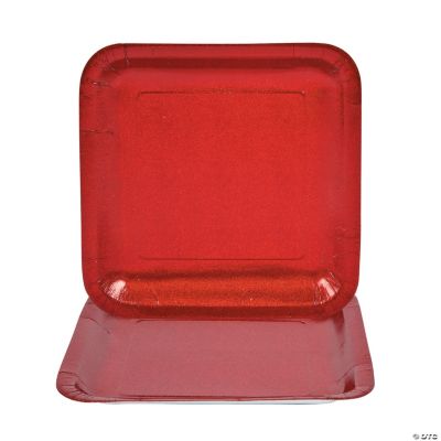 Red Glitz Dinner Plates