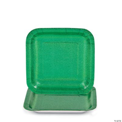 Green Glitz Dessert Plates