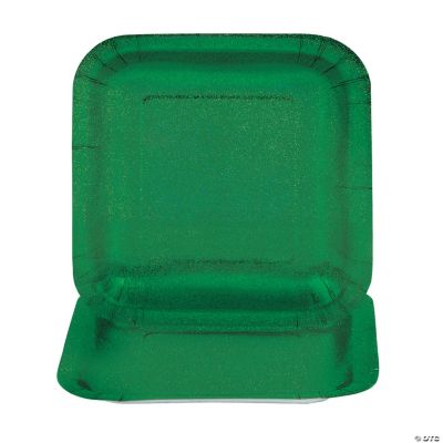 Green Glitz Banquet Plates