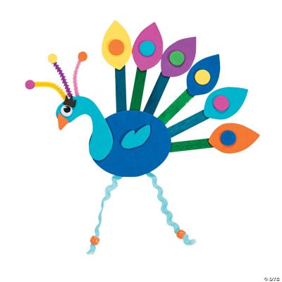 Craft Stick Peacock Craft Kit