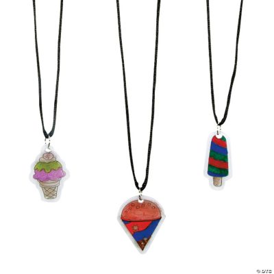 Color Your Own Sweet Treats Shrink Art Necklace Craft Kit