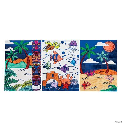Color Your Own Tropical Foil Posters