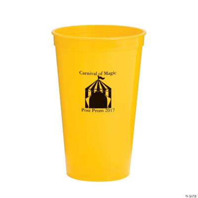 Personalized Yellow Carnival Tumblers