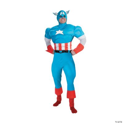 Captain America Muscle Deluxe Adult Men's Costume