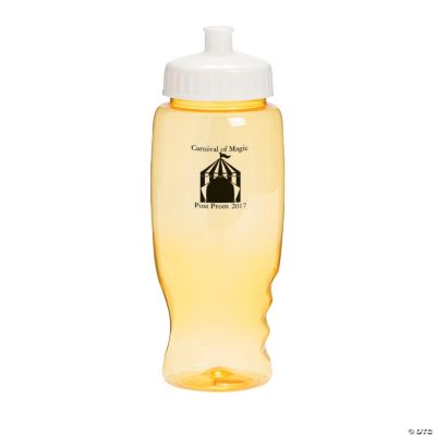 Personalized Yellow Carnival Water Bottles