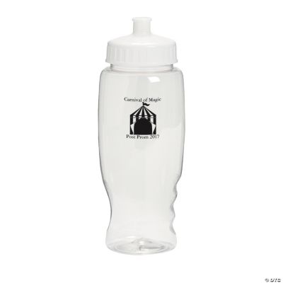 Clear Personalized Carnival Water Bottles