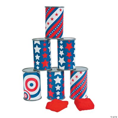 Patriotic Can Bean Bag Toss Game