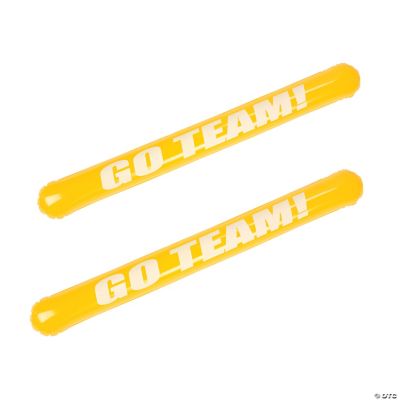 Inflatable Yellow “Go Team” Noisemaker Sticks