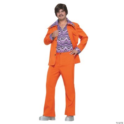 Leisure Suit 70s Orange Adult Men’s Costume