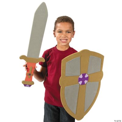 Shield With Cross & Sword Set