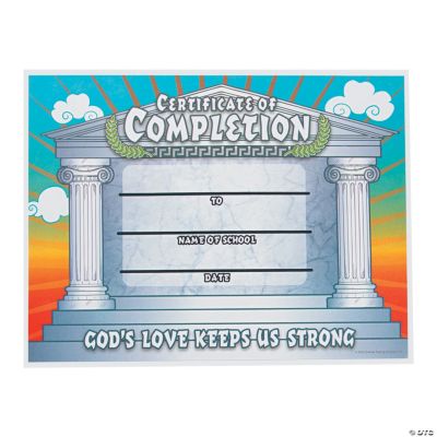 “Pillar Of Strength” Certificates Of Completion