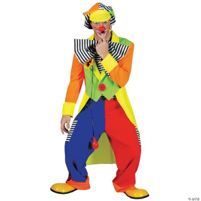 Spanky Stripes Clown Large Adult Men’s Costume