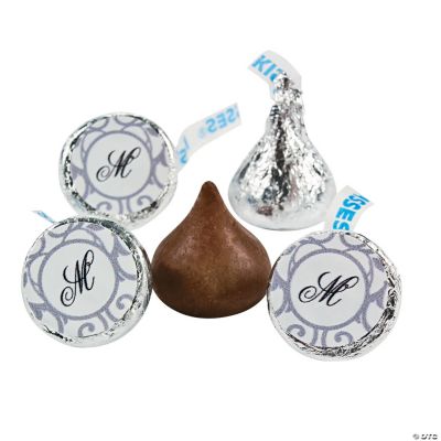 Personalized Grey & White Wedding Hershey’s® Kisses®