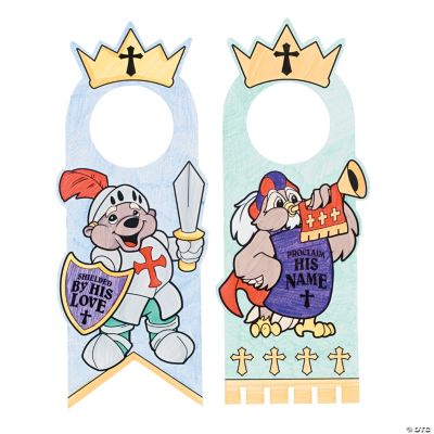 Color Your Own “Mighty Kingdom” Door Hangers