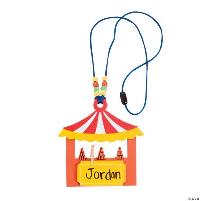 Carnival Booth “Over The Top” Name Tag Holder Craft Kit