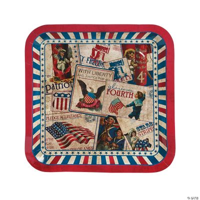 Vintage Patriotic Dinner Plates