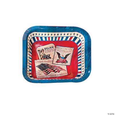 Vintage Patriotic Dessert Plates
