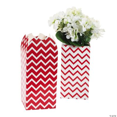 Red Chevron Bouquet Boxes