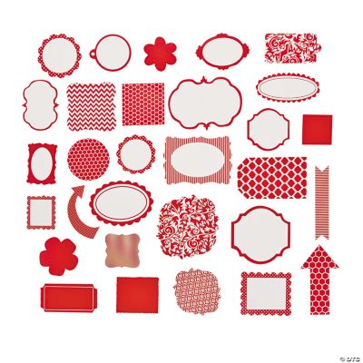 Red Monochromatic Die Cut Shapes